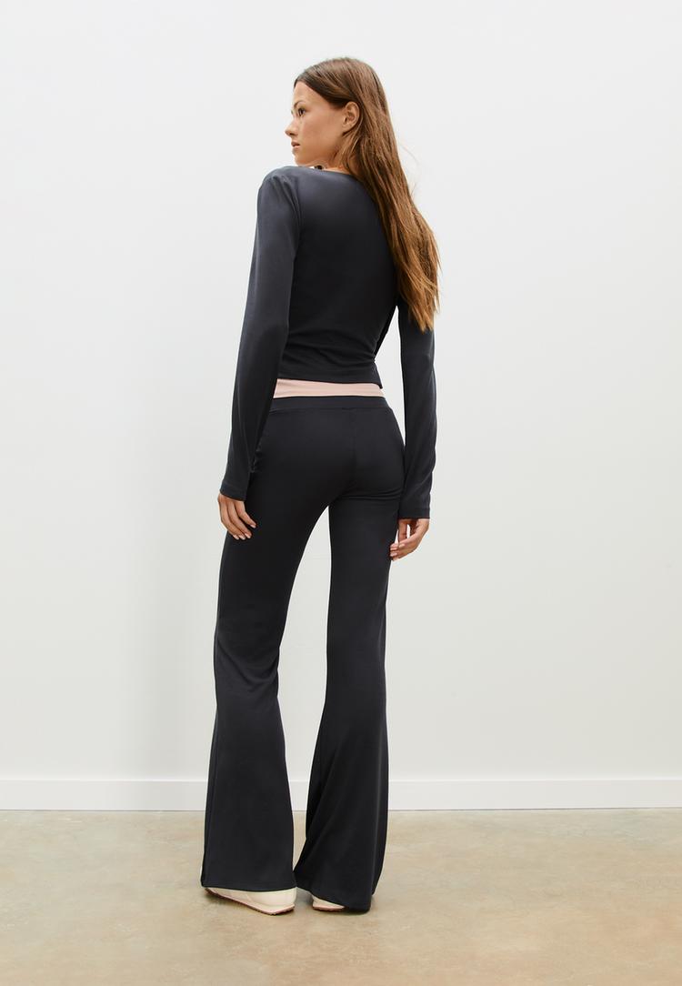 soft modal bell bottom trousers