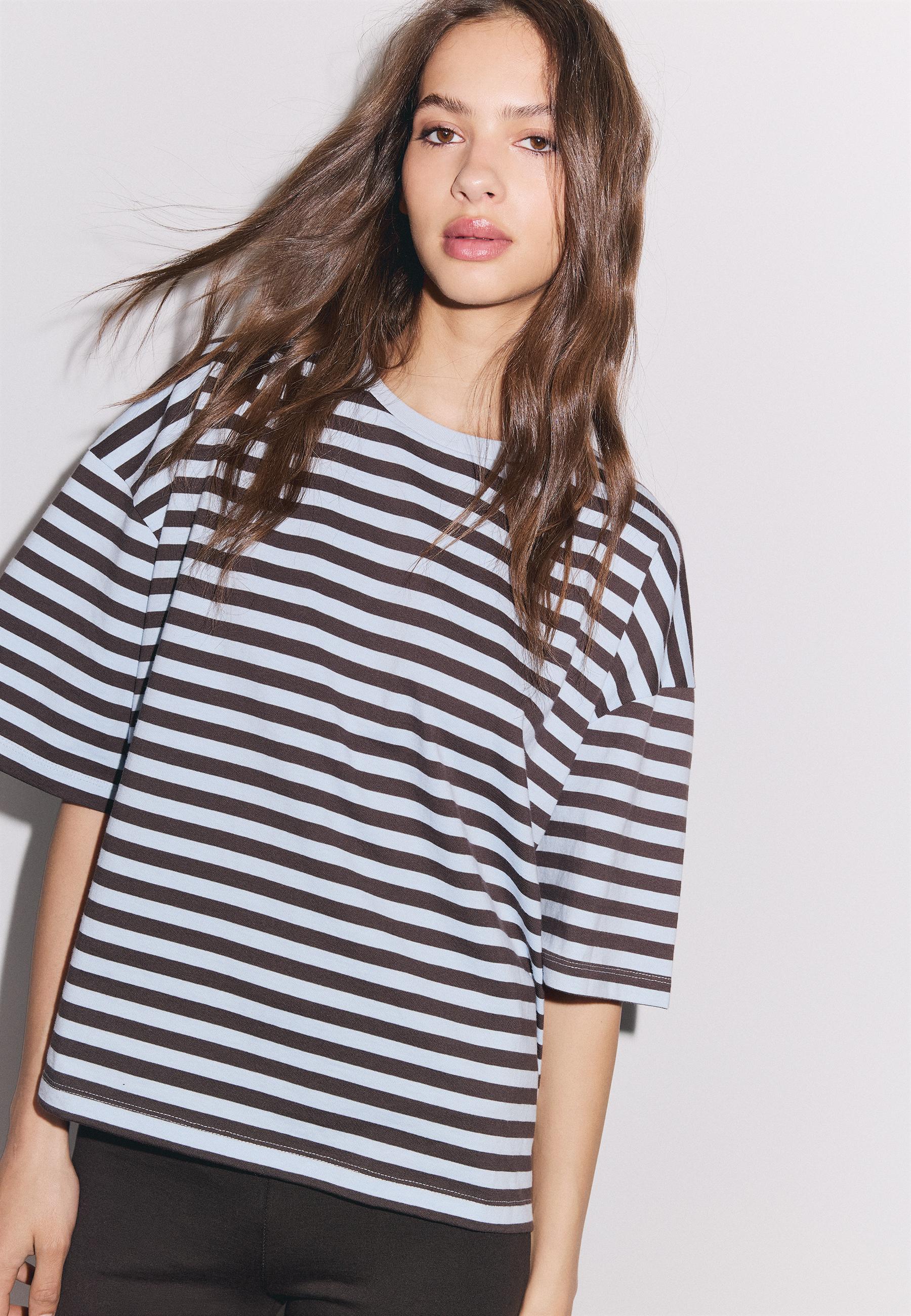 Boxy short sleeve T-shirt — Sky blue