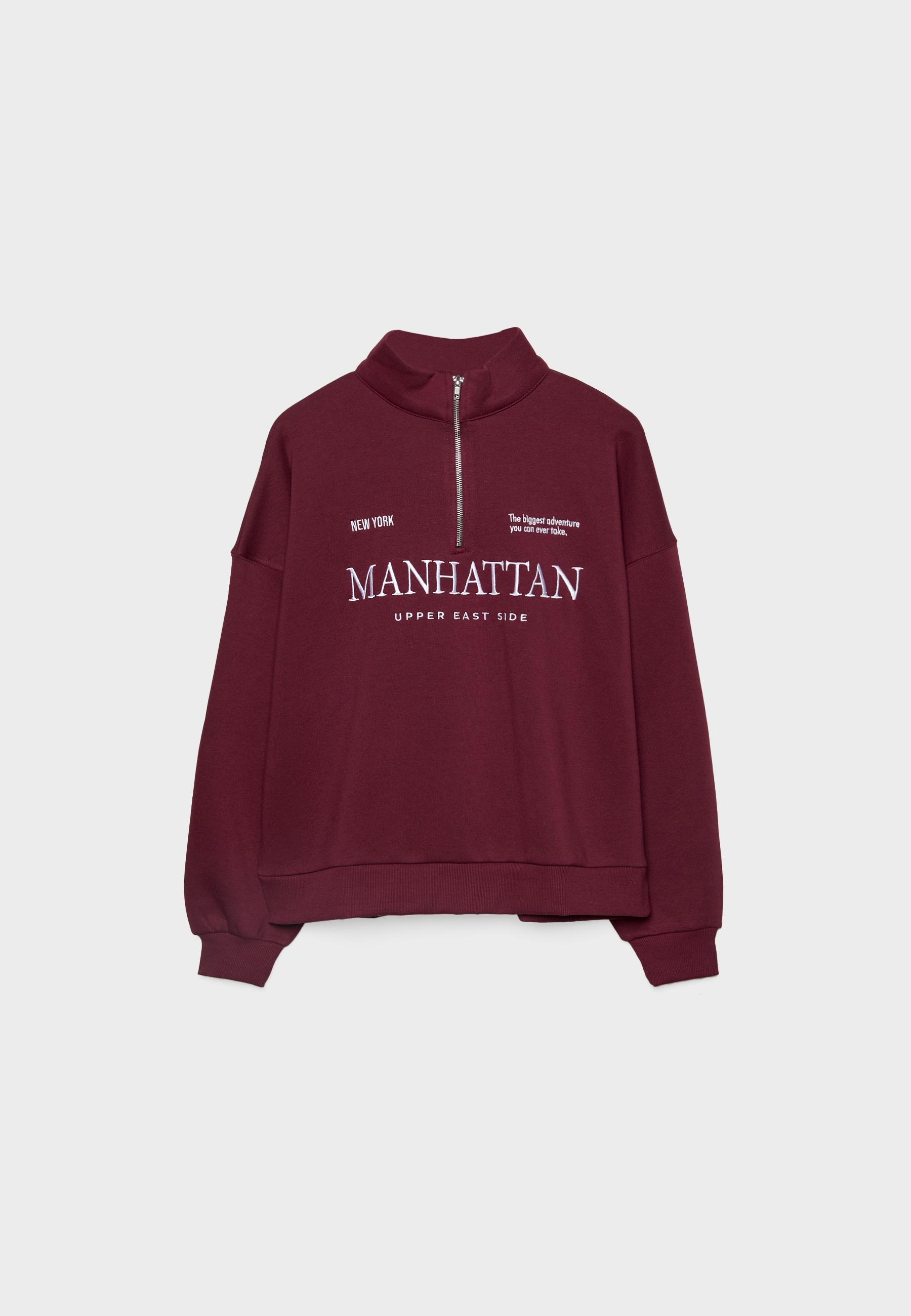 トップス maron Embroidered zip-up sweatshirt - Women's fashion