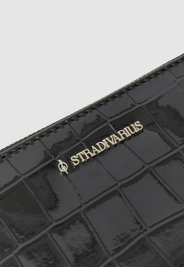 Basic mock croc purse — Black 5