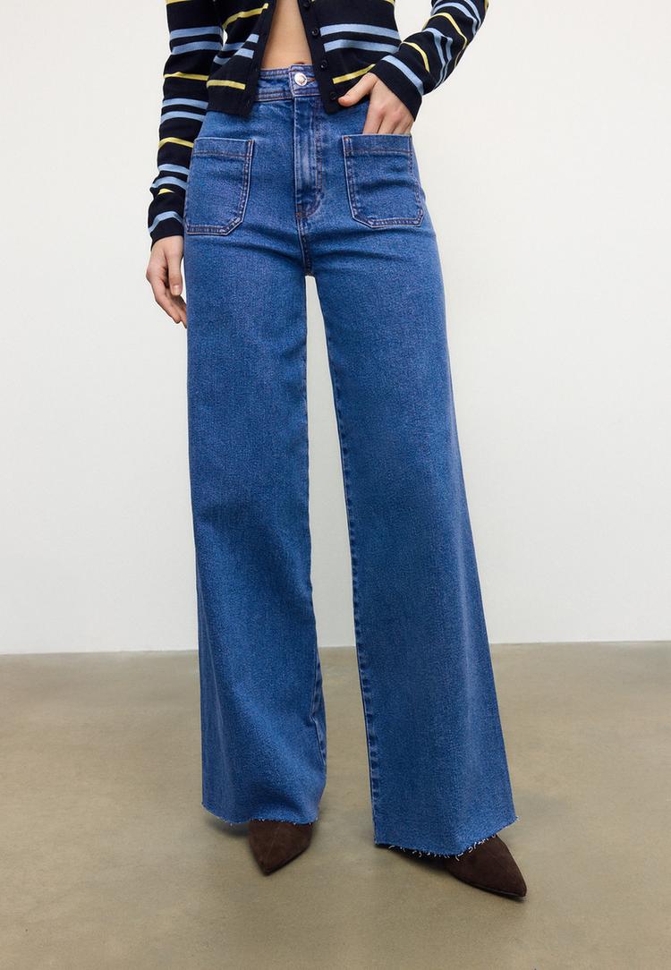 jeans straight fit bolsillos