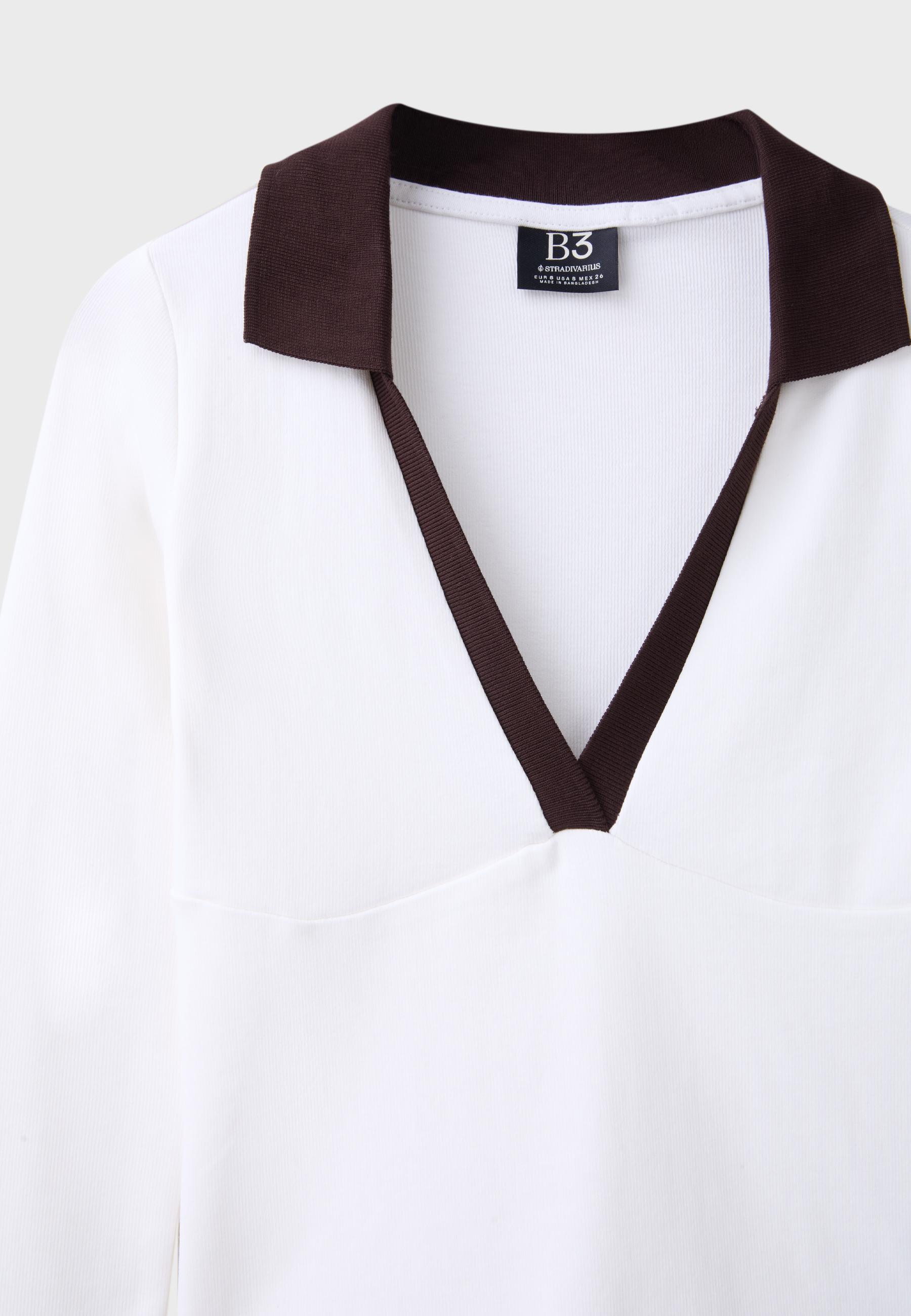 Stradivarius B03 Esnek polo t-shirt görsel 3