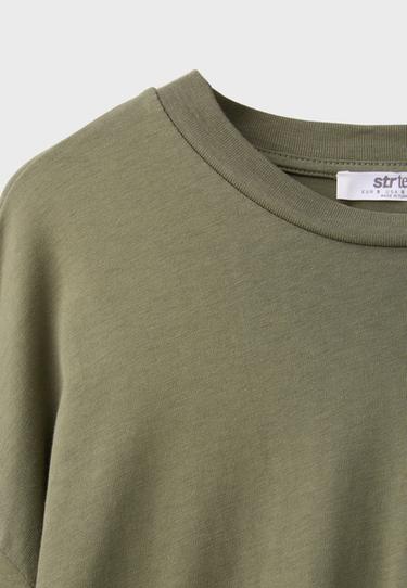Boxy long sleeve T-shirt — Khaki 9