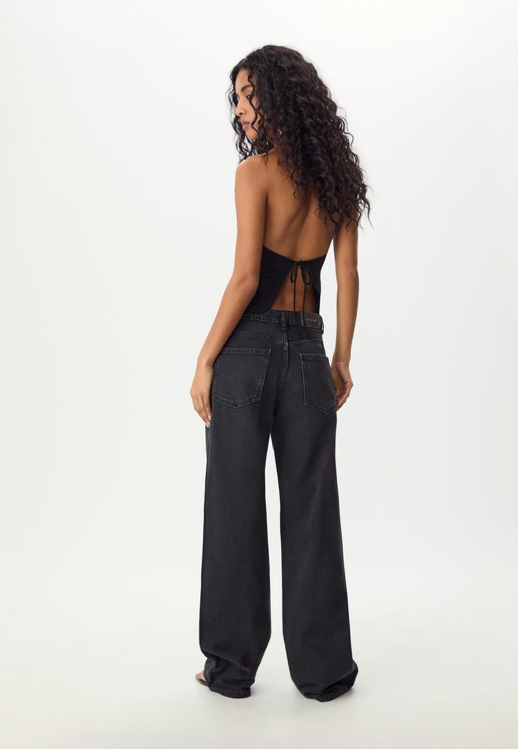 jeans straight fit brillos