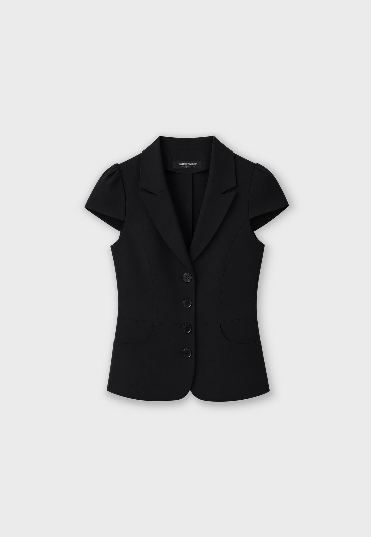 Short sleeve shirt with pockets — Black