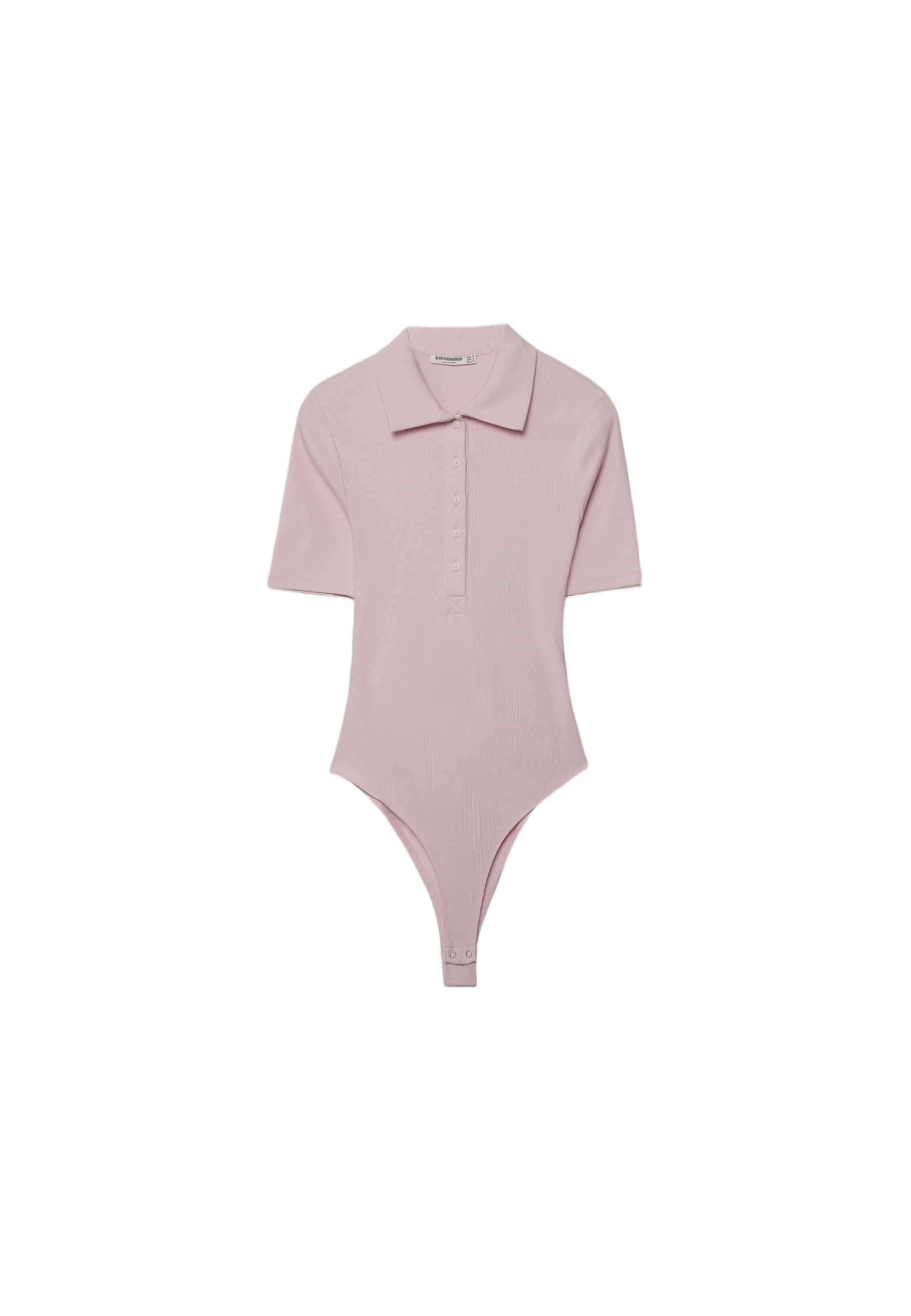 Polo bodysuit — Pastel pink