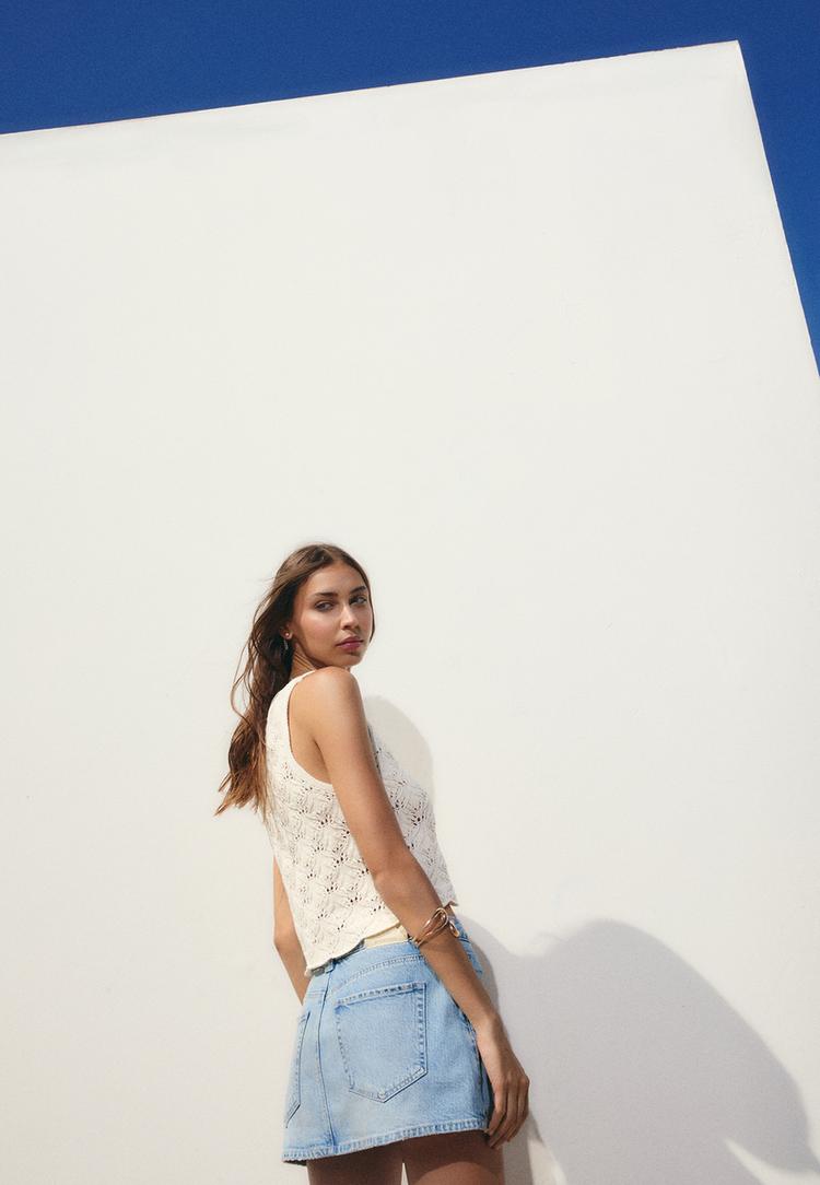 d62 falda pantalon denim