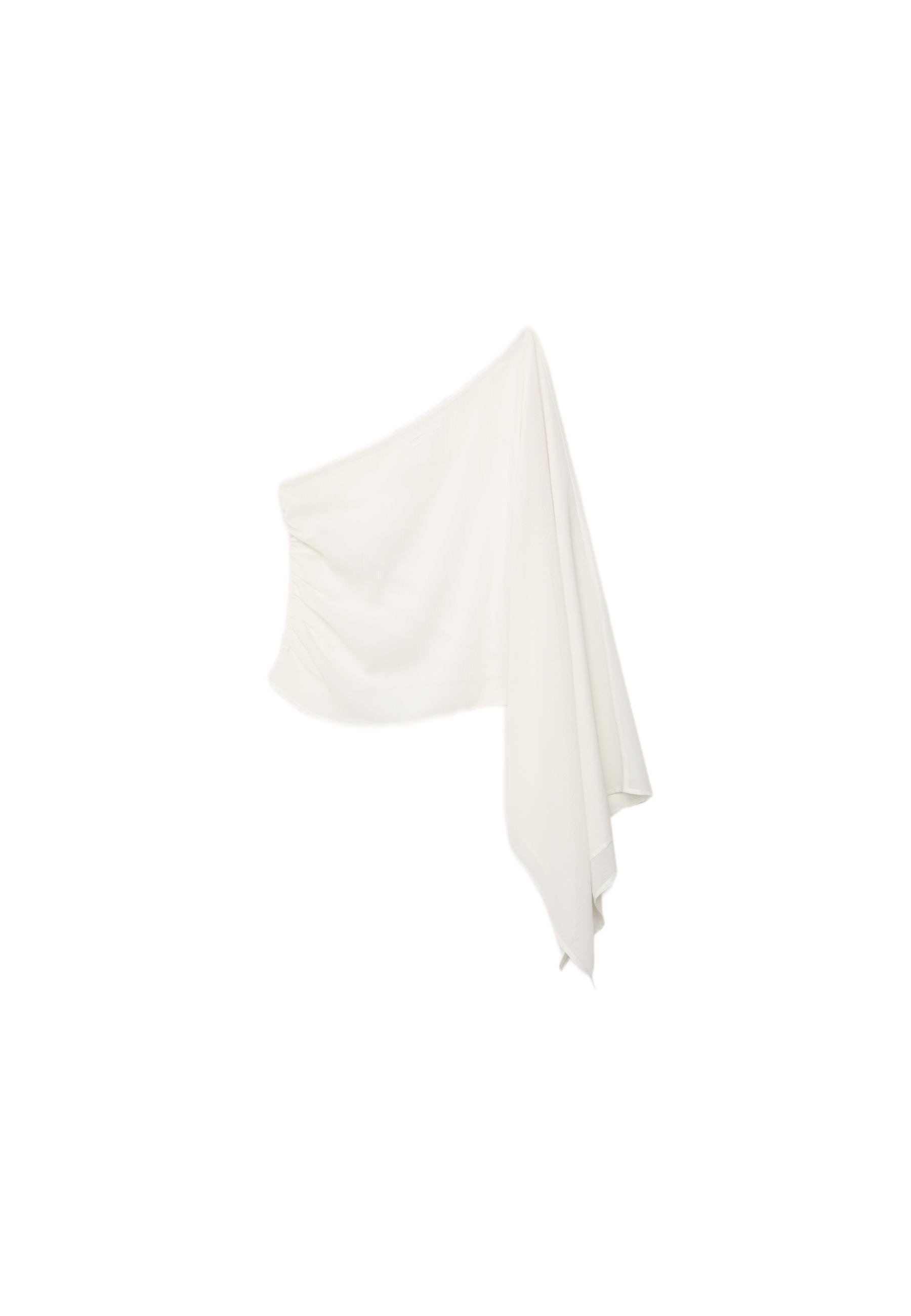 Asymmetric cape — Ecru