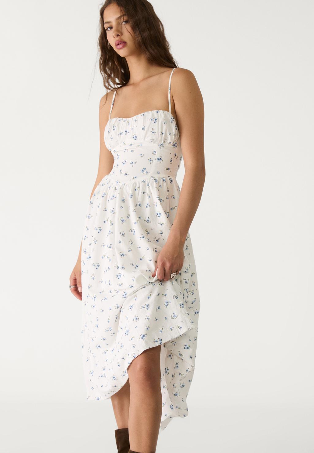 Long printed dress