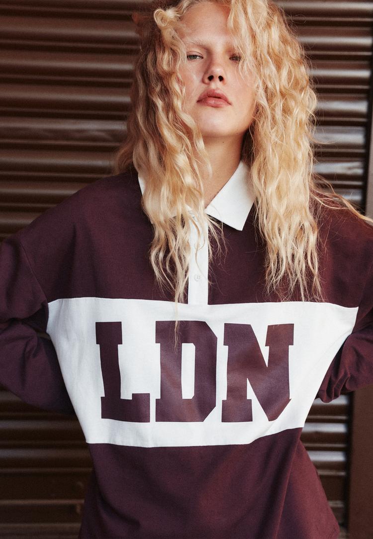 sudadera polo estampada