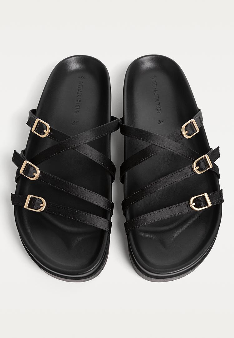 sandalias planas hebillas