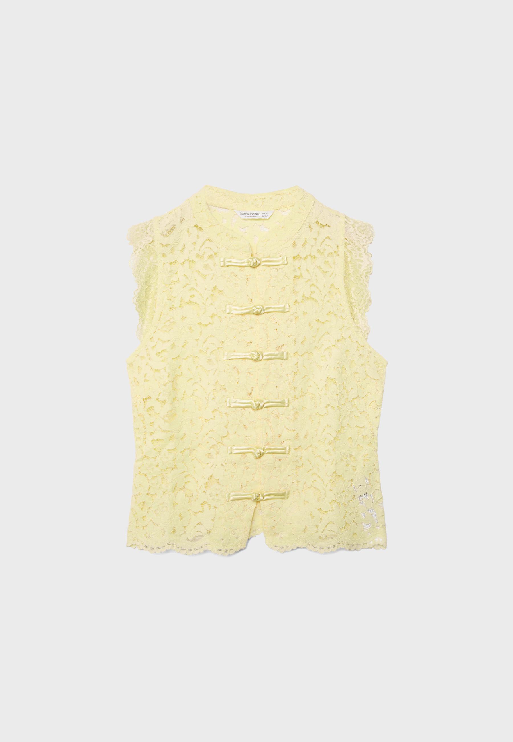 Lace toggle top — Gold