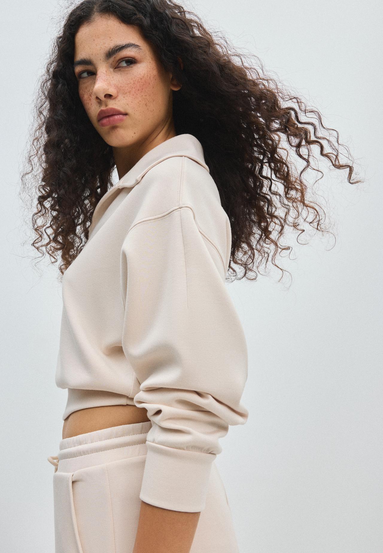 Soft-touch sweatshirt — Stone