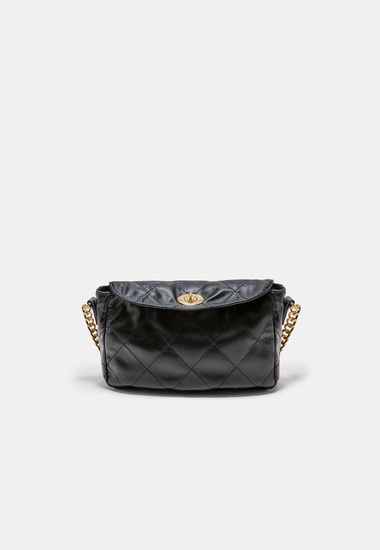 Stradivarius – Vadderad Axelväska Med Kedja