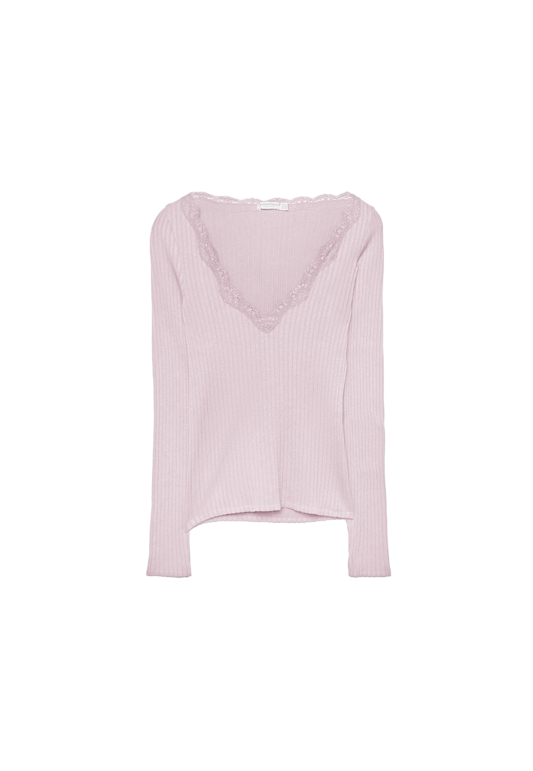 Seamless lace top — Salmon pink