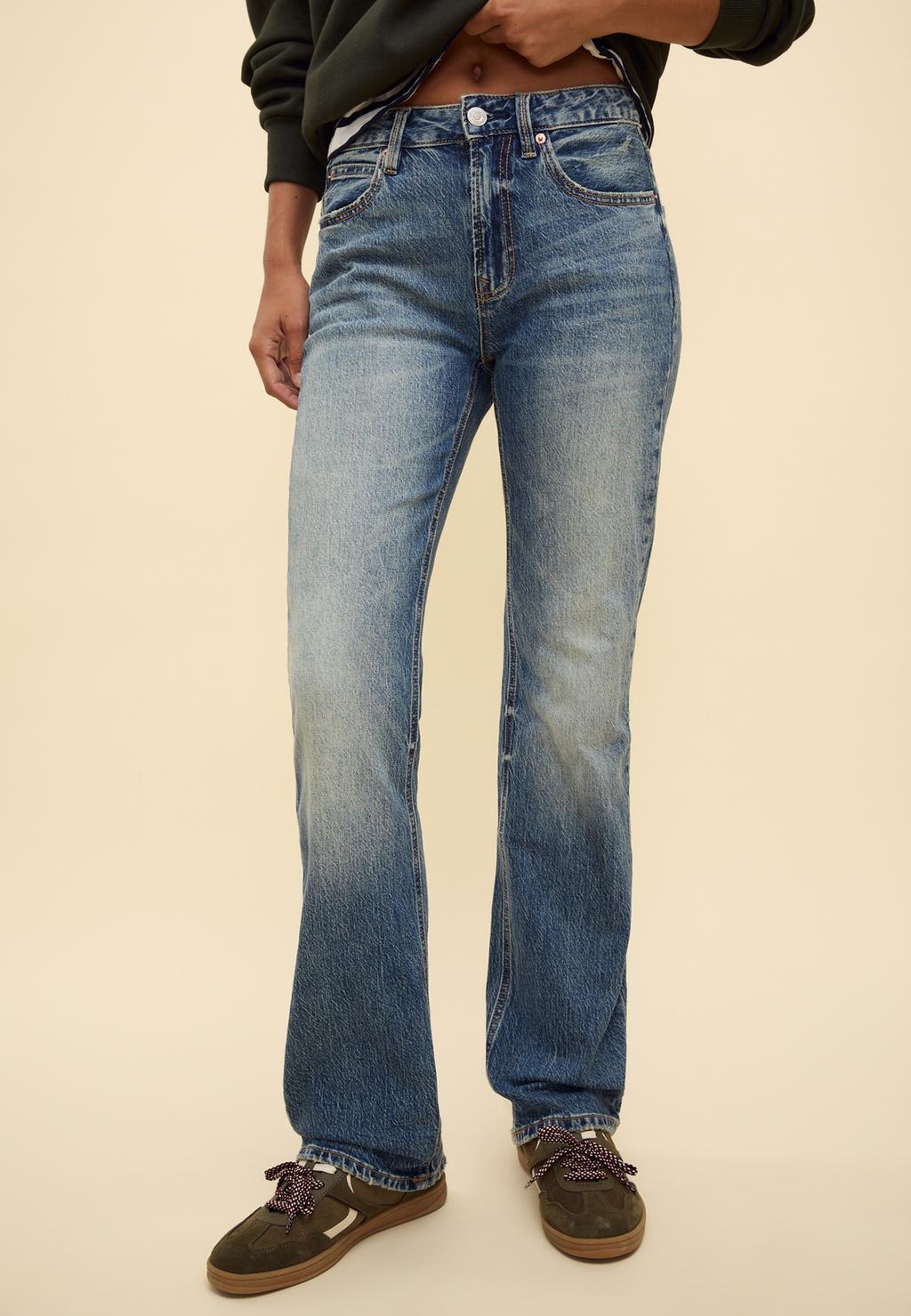 D98 Jeans Straight efecto vintage
