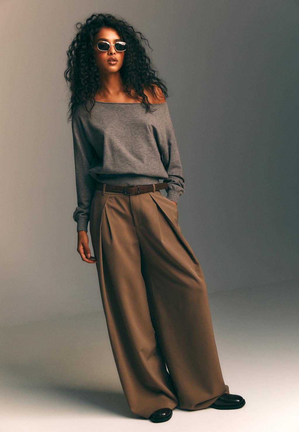 Pantalón maxi pinza cinturón