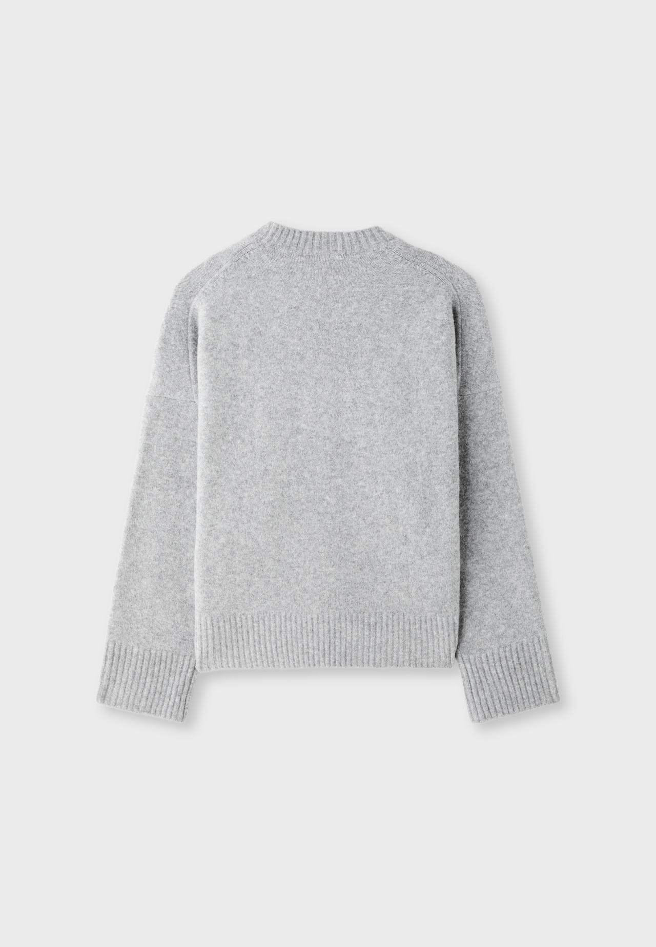 Soft-touch basic knit jumper — Dark grey