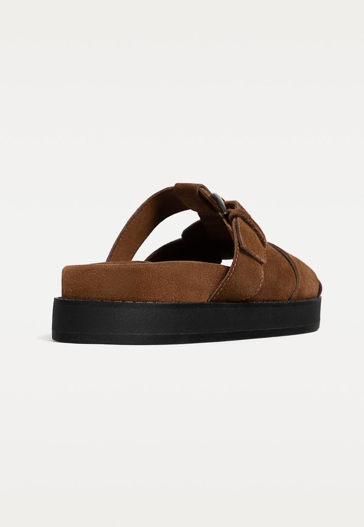 cangrejeras zueco piel