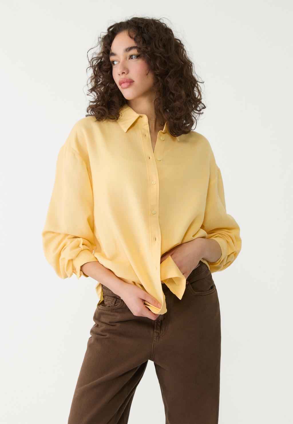 Linen blend shirt