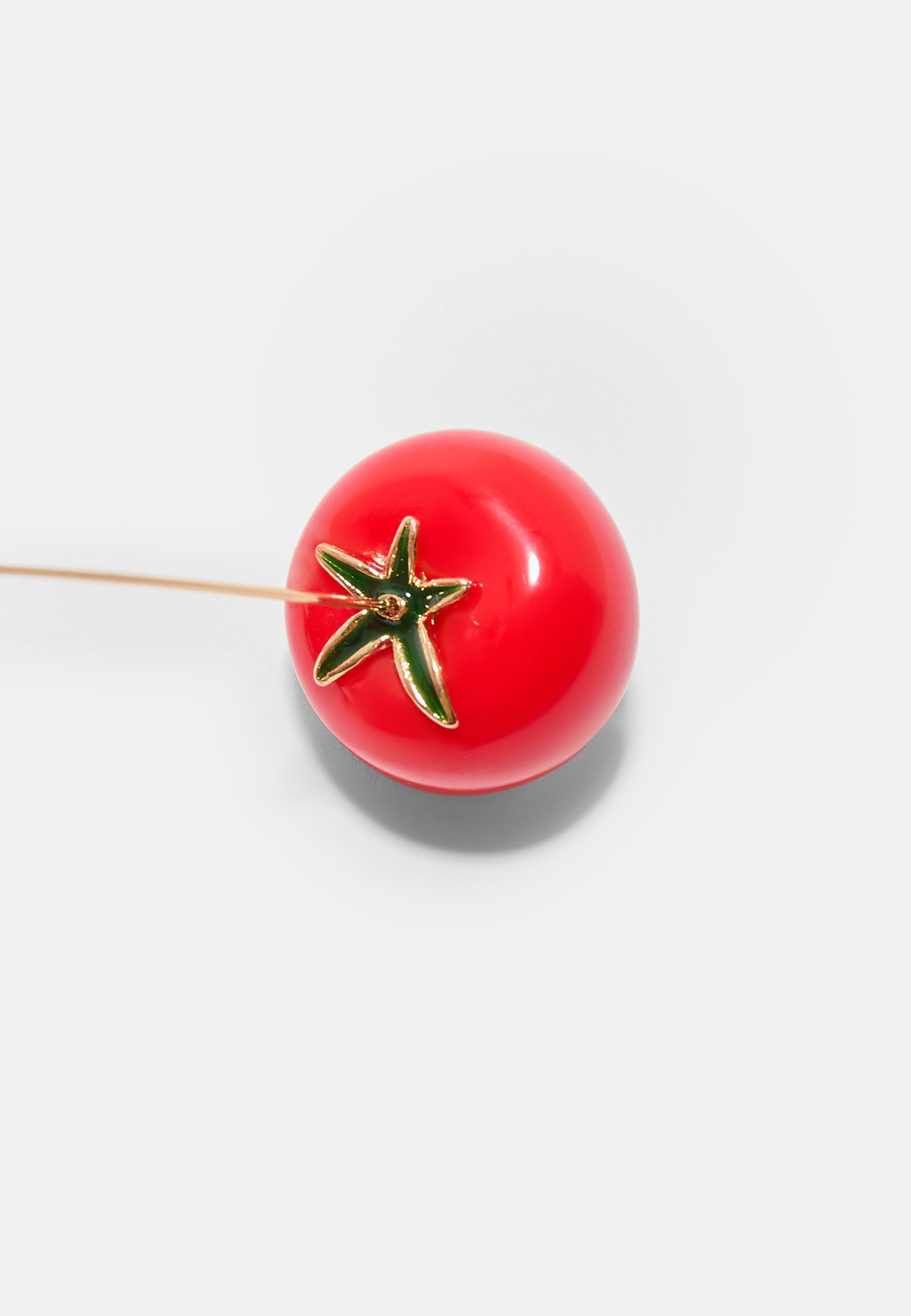 TOMATO EARRINGS — Red