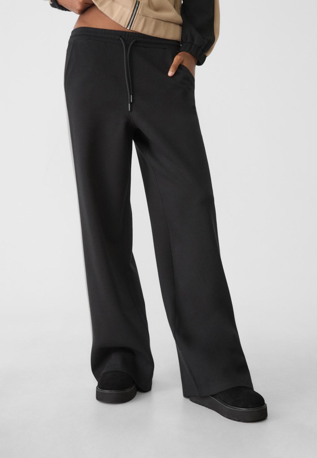 Palazzo trousers with side stripe