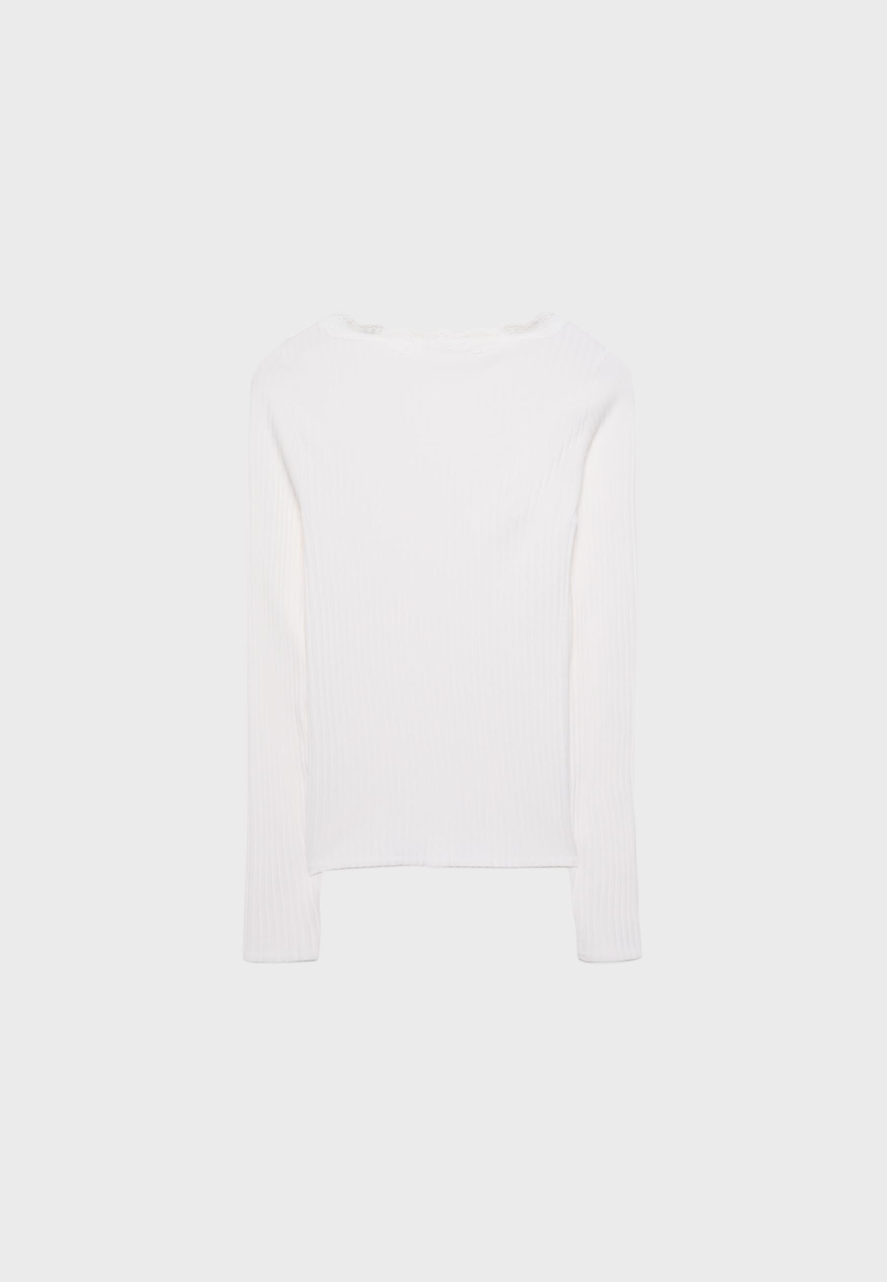 Seamless lace top — Ecru