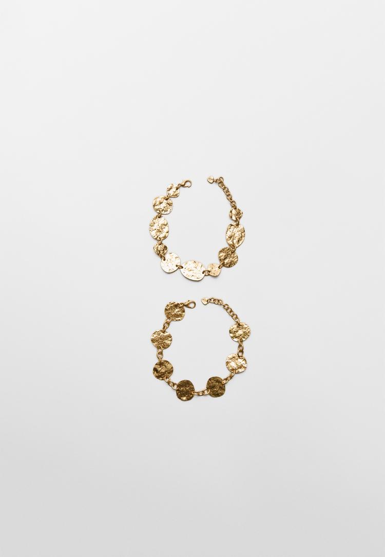 set 2 pulseras textura