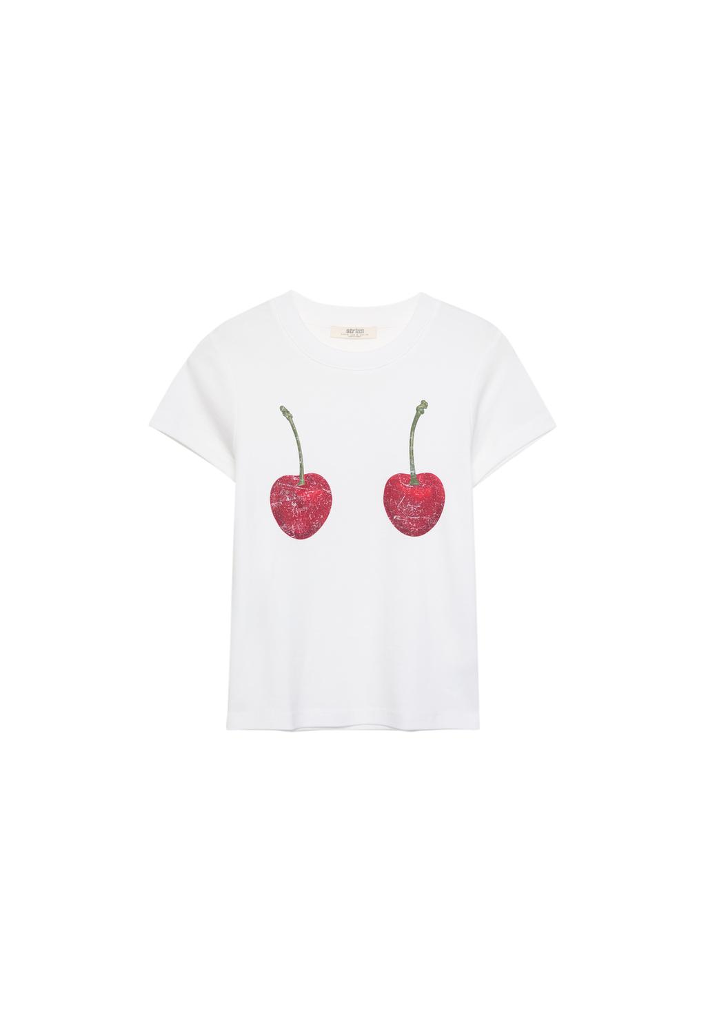 Camiseta manga corta cerezas