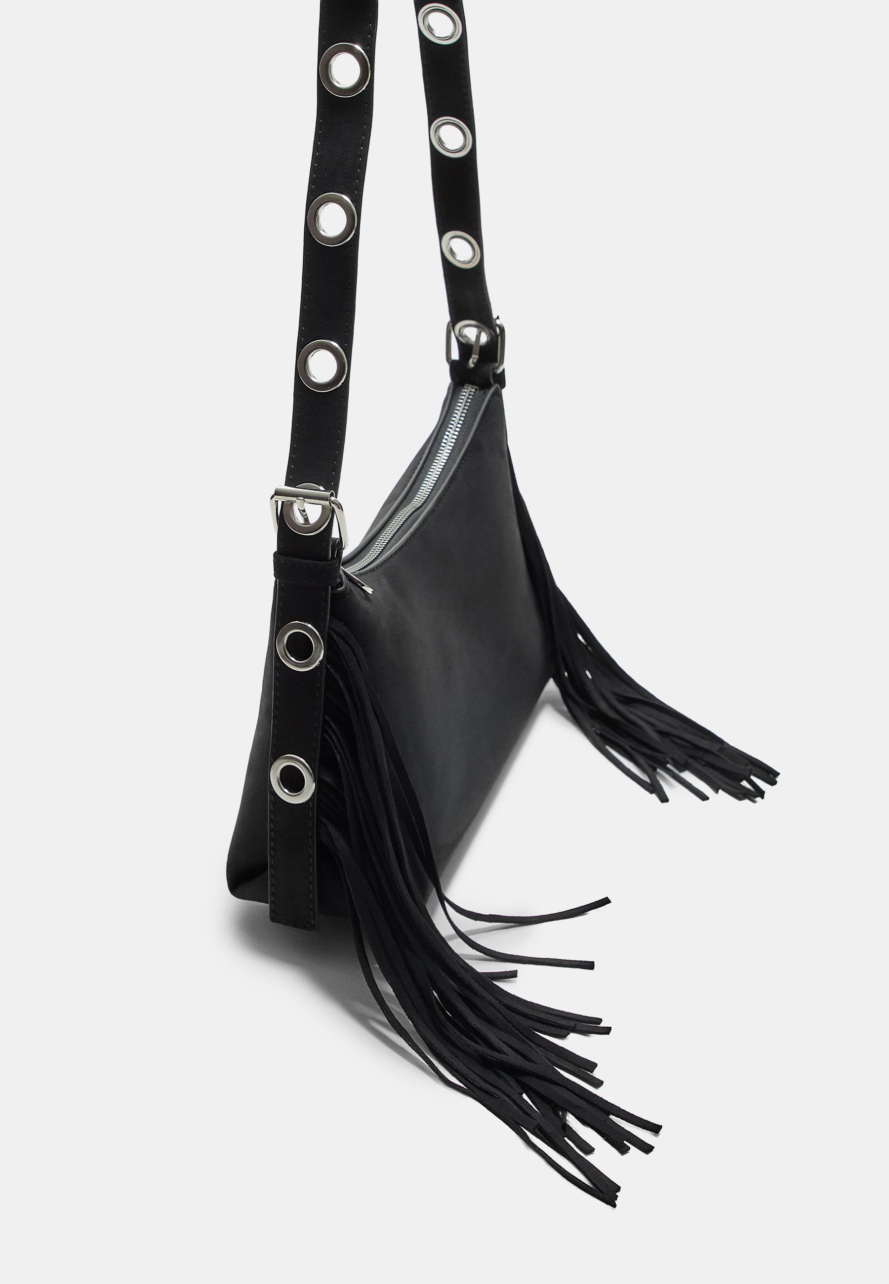 Crossbody bag with fringing - null | Stradivarius México