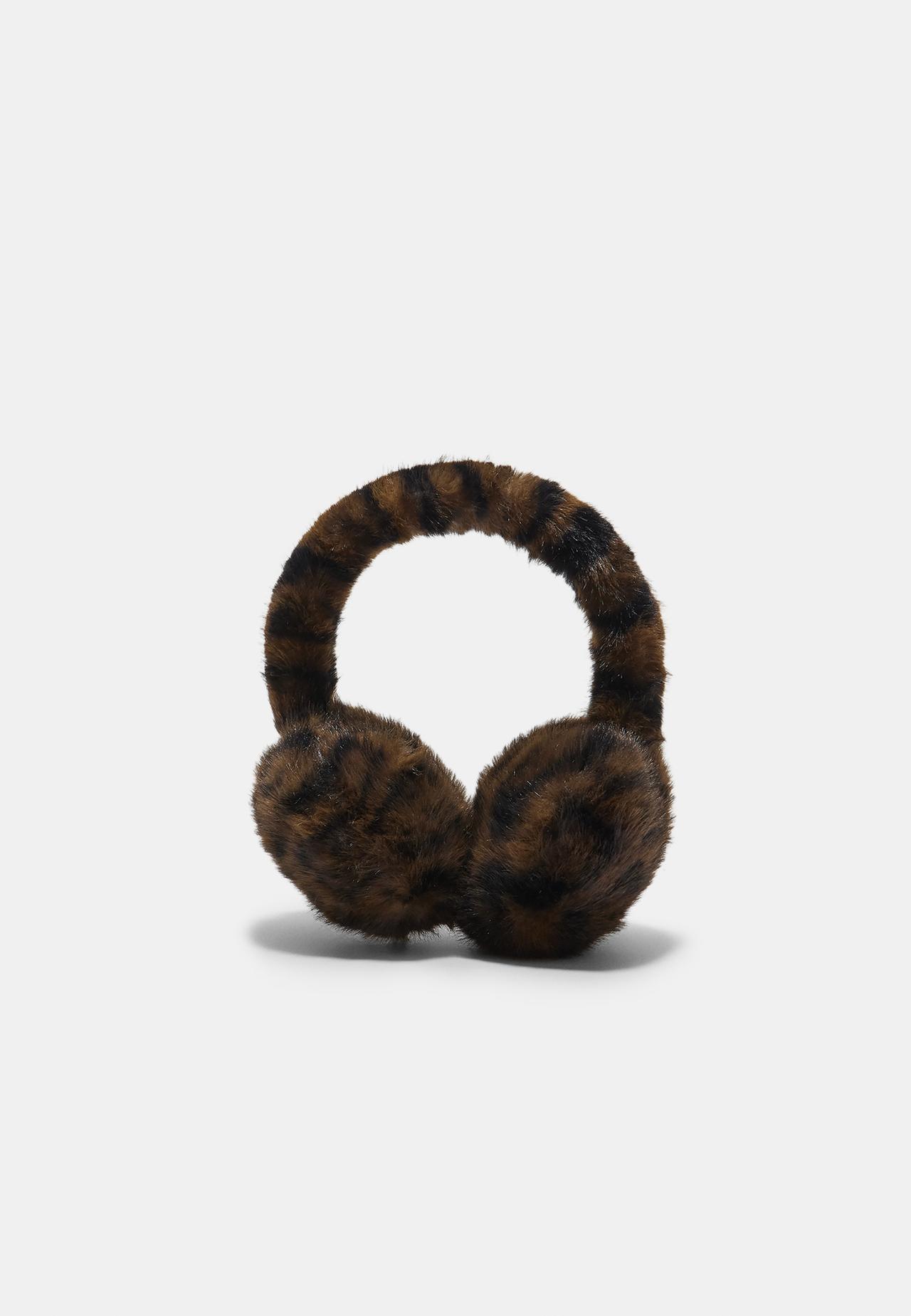 Faux fur earmuffs — Brown