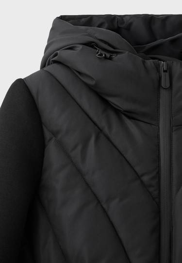 Neoprene sleeve quilted jacket — Black 10