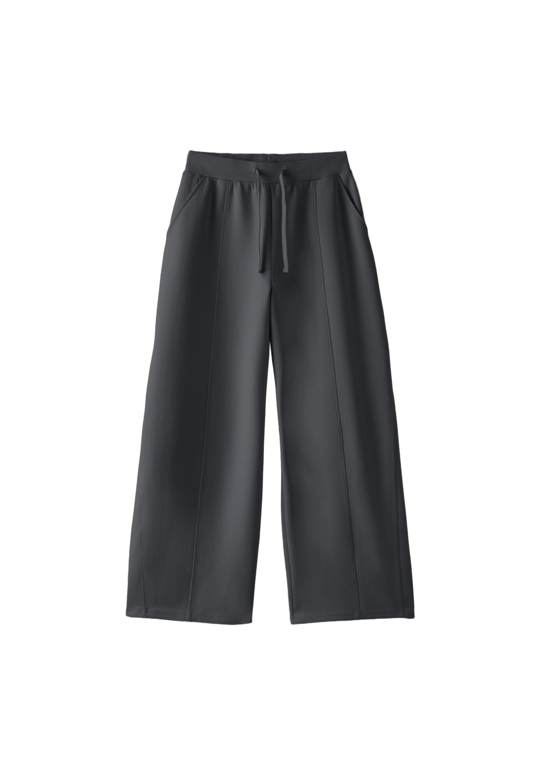Wide-leg barrel jogger trousers — Dark grey