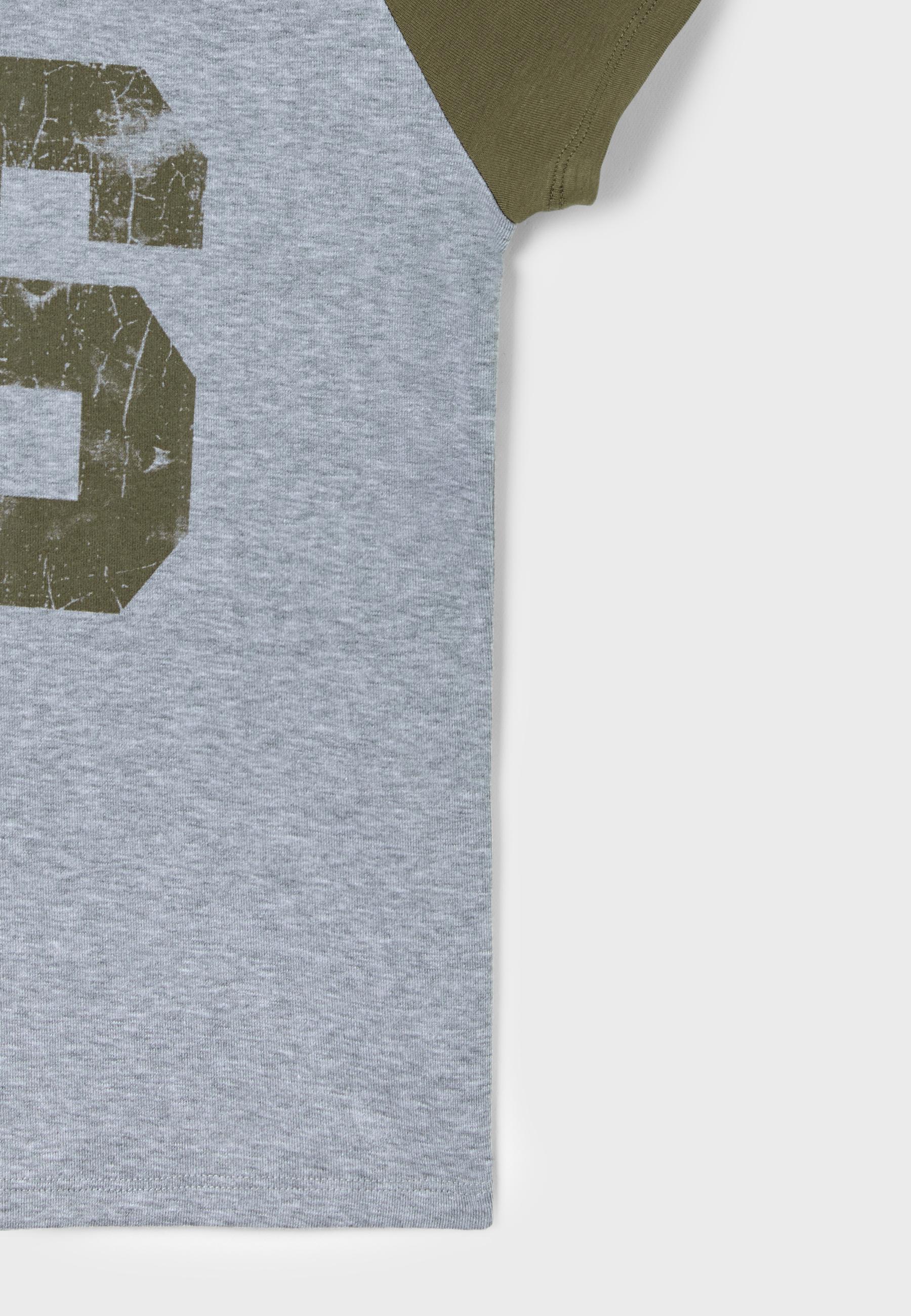 Printed short sleeve T-shirt — Khaki