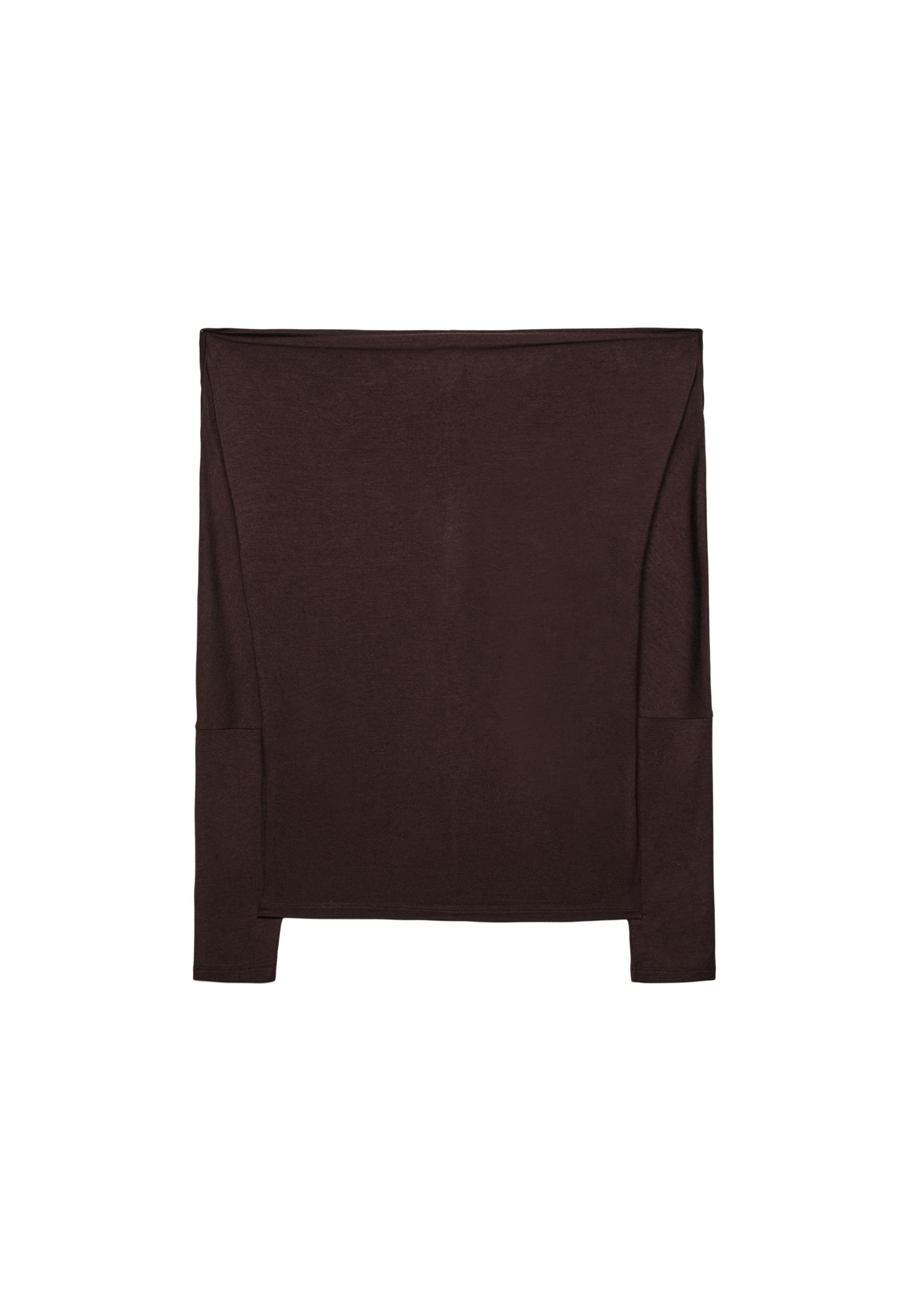 Asymmetric modal top — Brown