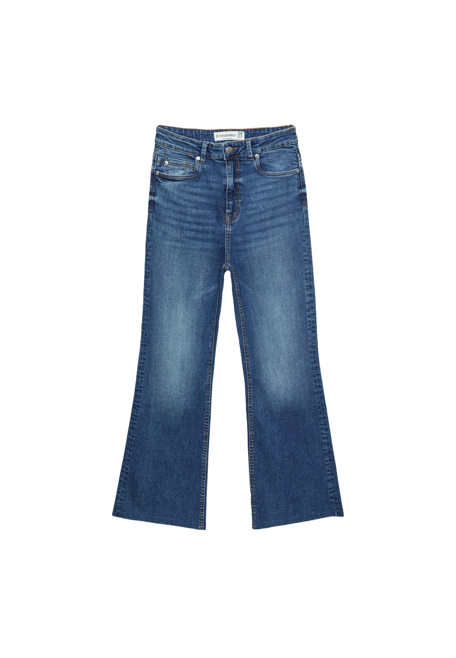D78 Cropped flared jeans — MEDIUM BLUE DENIM