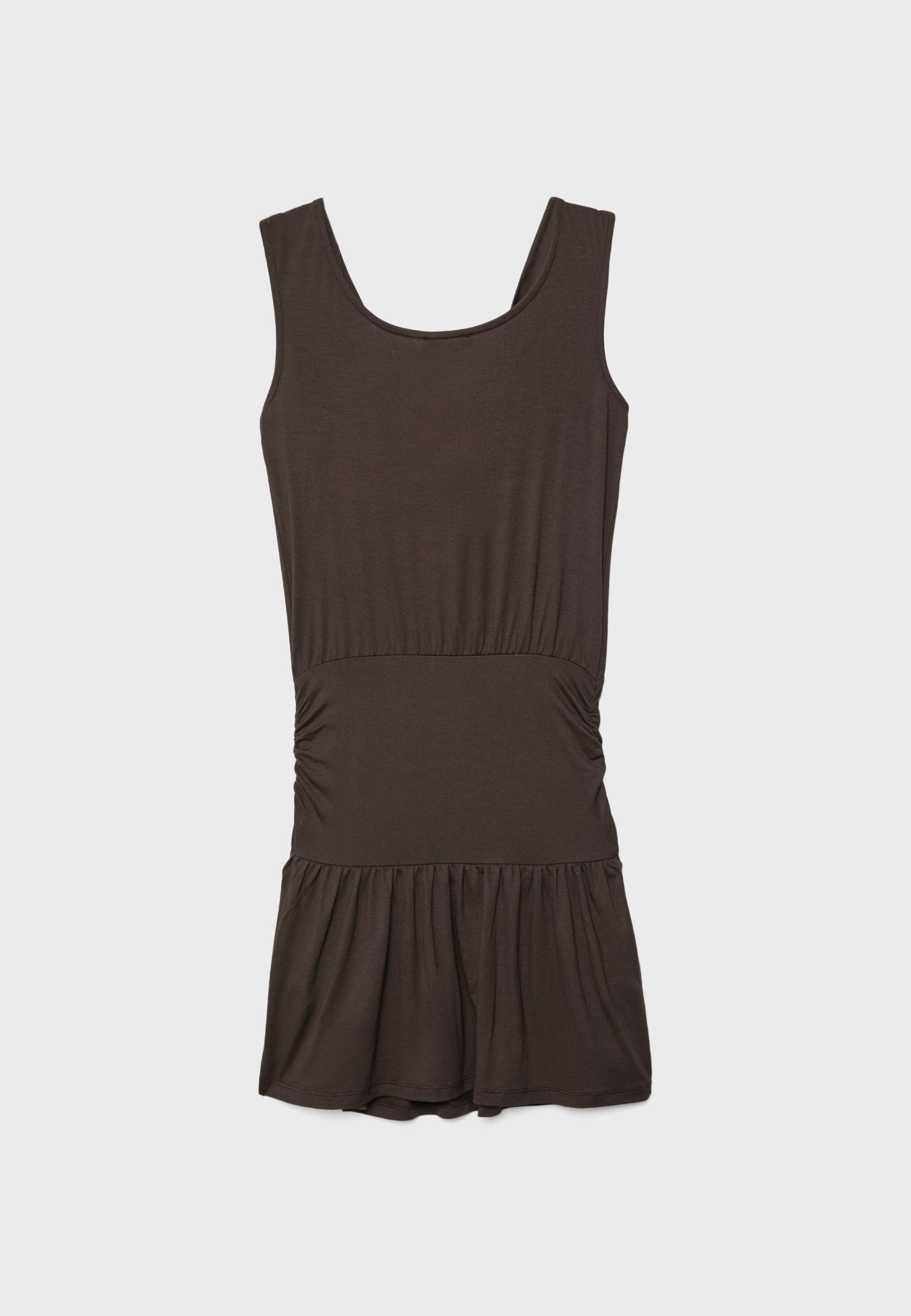 Multi-way dress with buttons — Brown