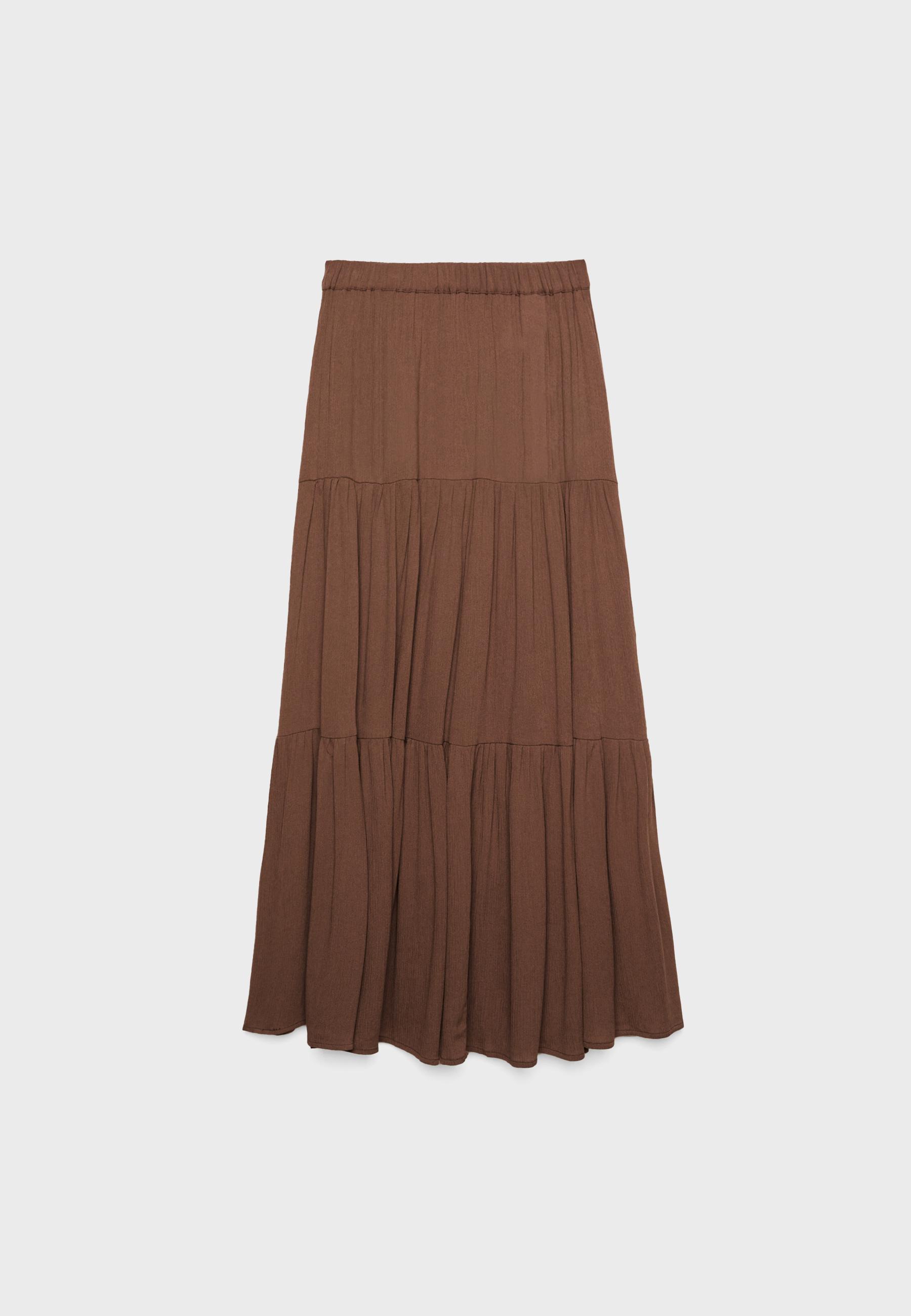 Boho midi skirt — Brown