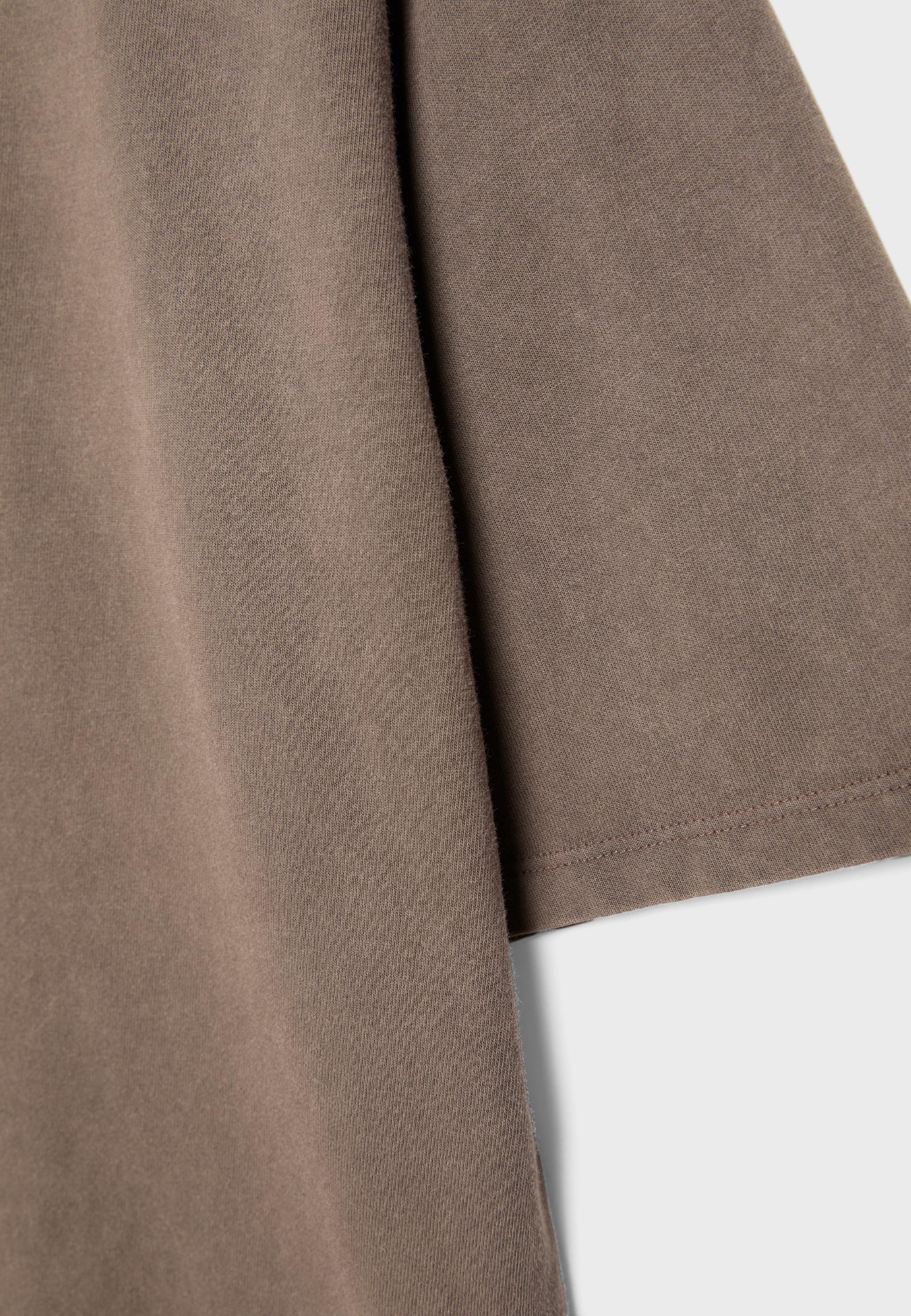 Printed short sleeve T-shirt — Brown