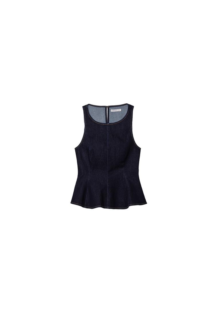 the toe Korinthos Sleeveless Peplum Linnea Corset Peplum Top in  