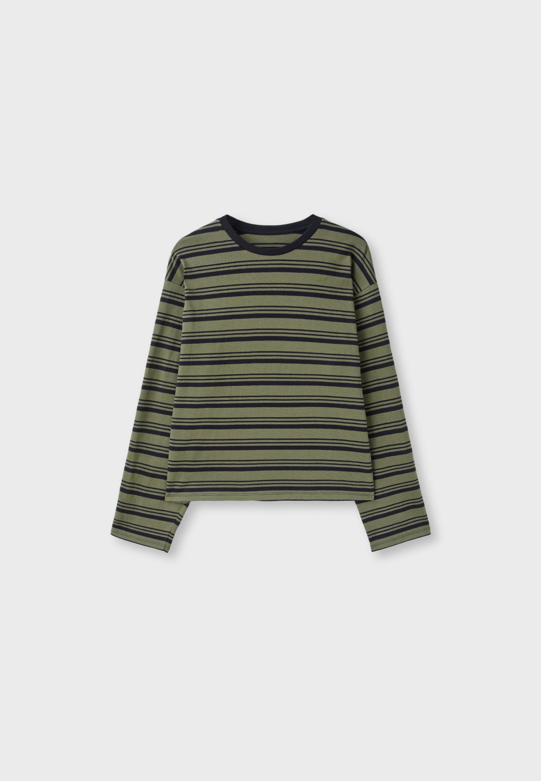 Stradivarius Çizgili uzun kollu t-shirt görsel 4