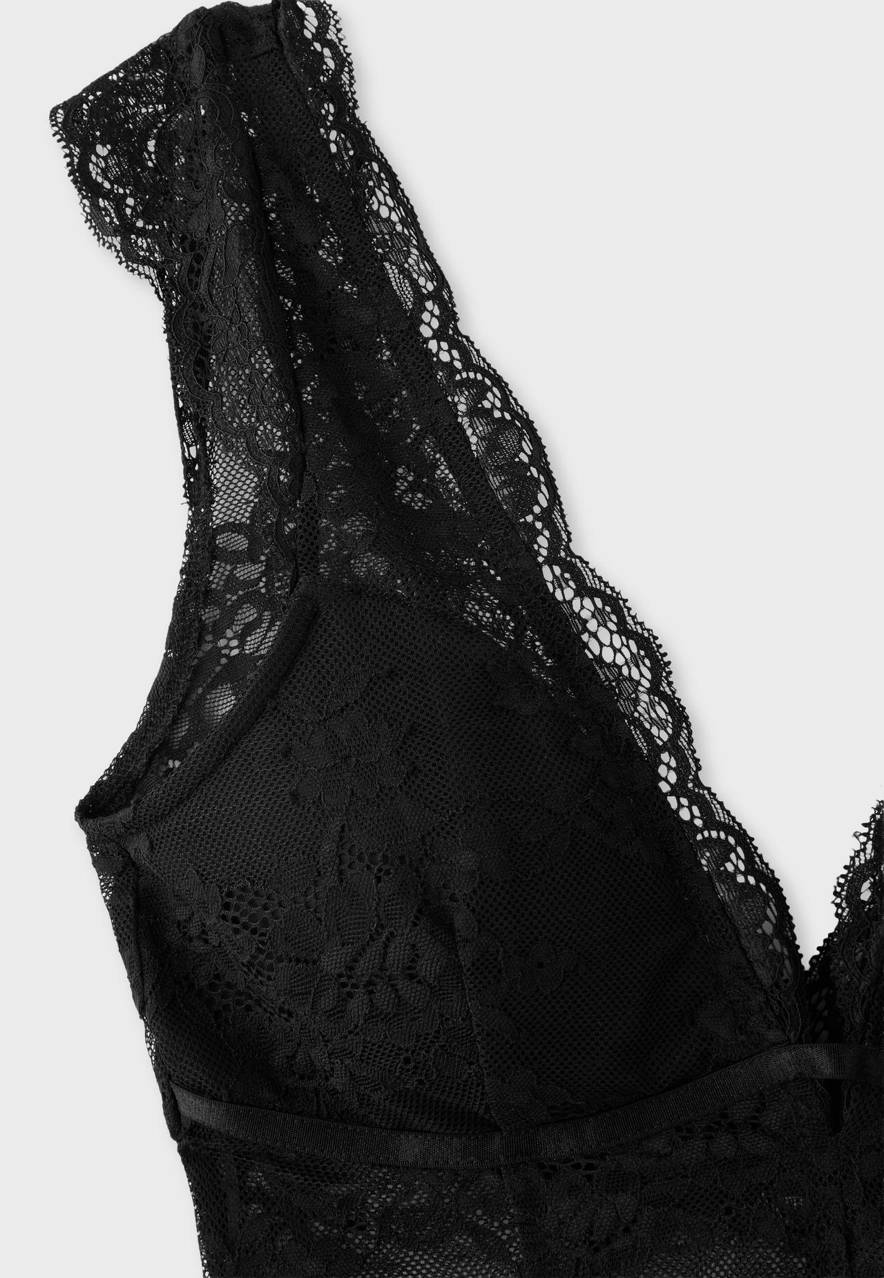 Lace bodysuit — Black
