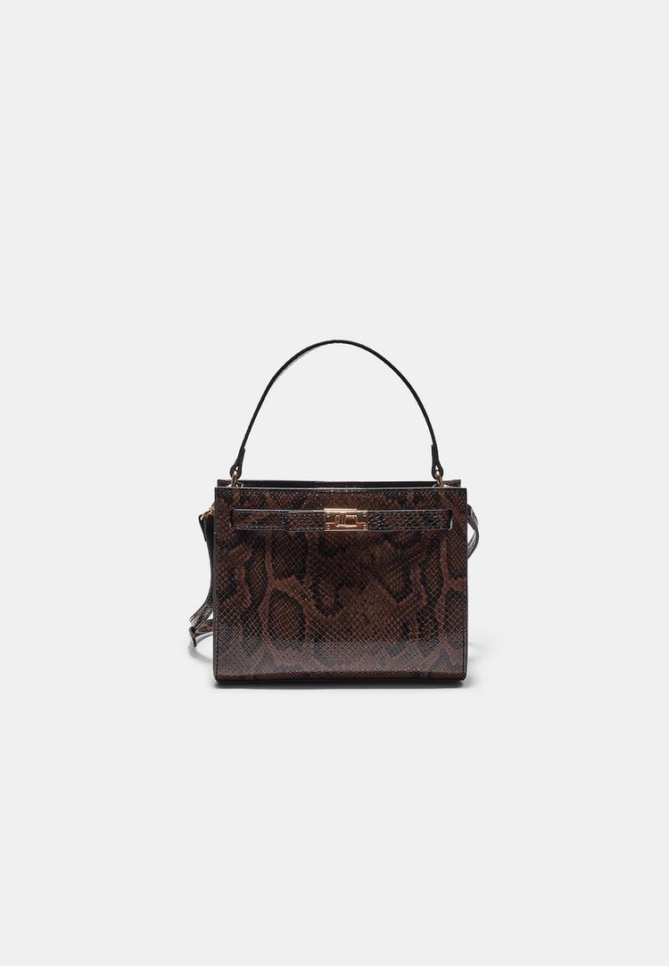 bolso bandolera efecto piel animal print