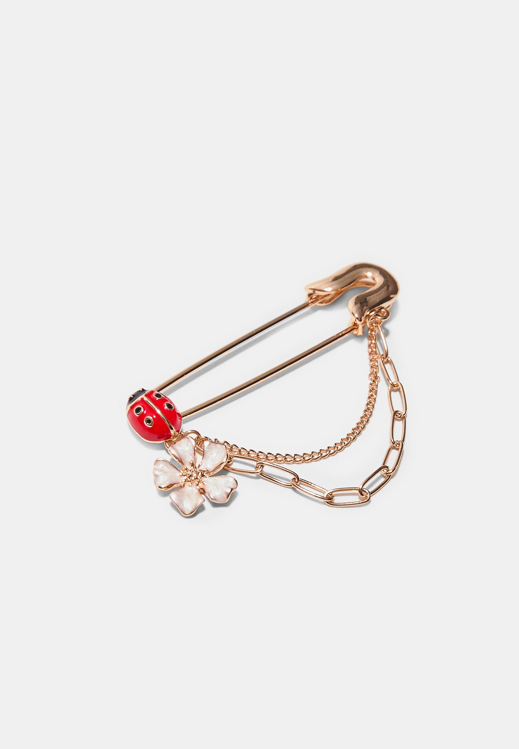 Set of 3 garden brooches — Gold