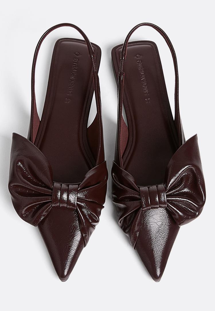 flat slingback shoes with bow