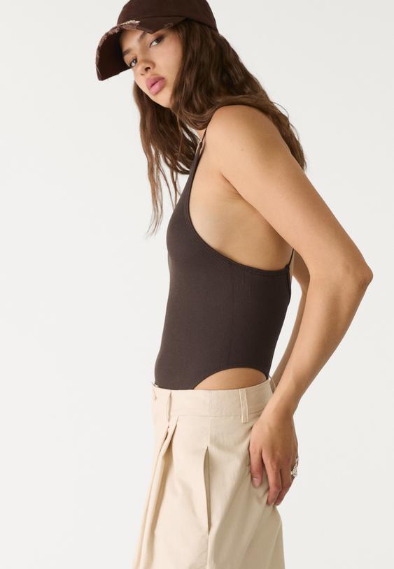 bodysuit with embellished back