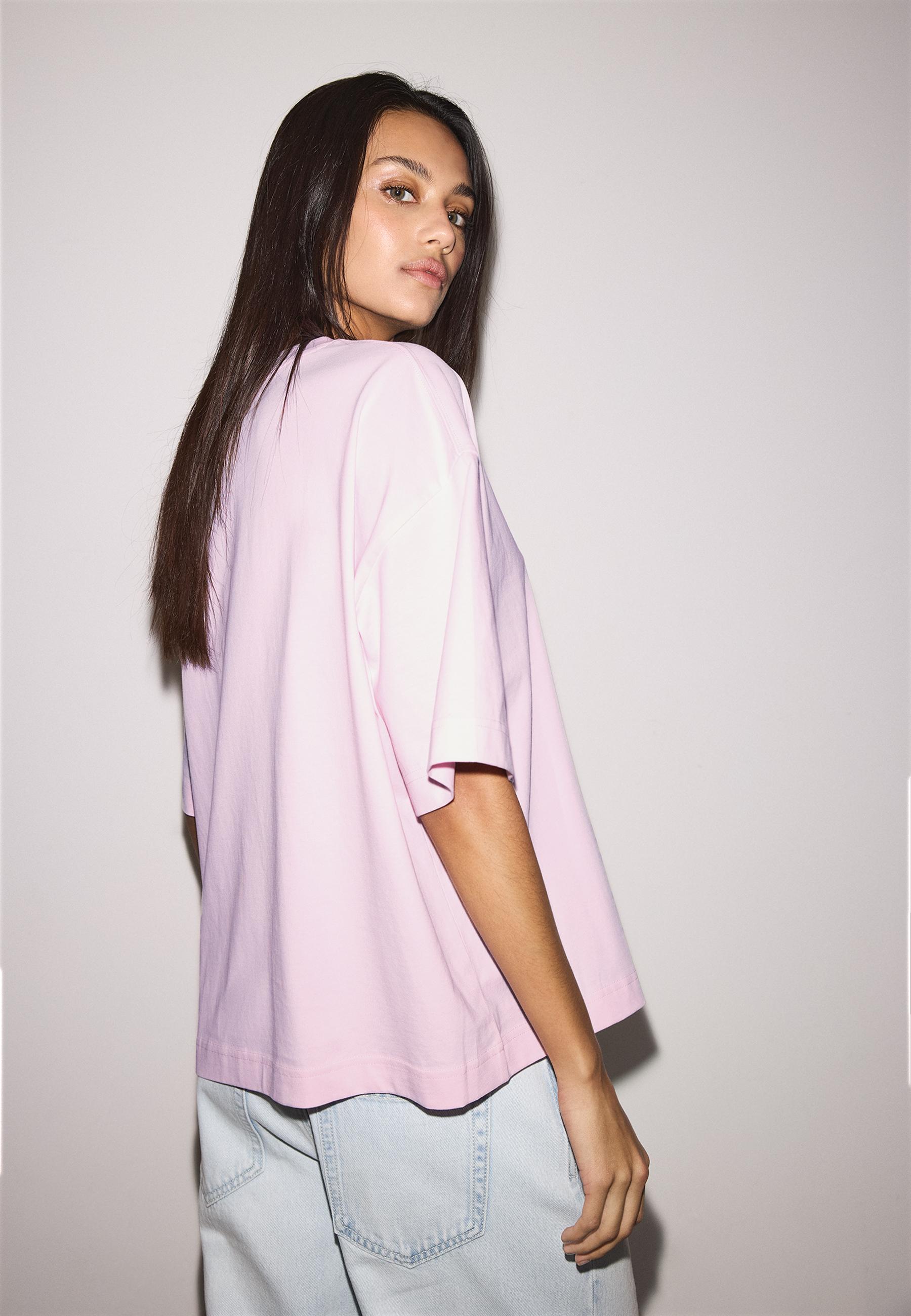 Oversize short sleeve T-shirt — Pastel pink