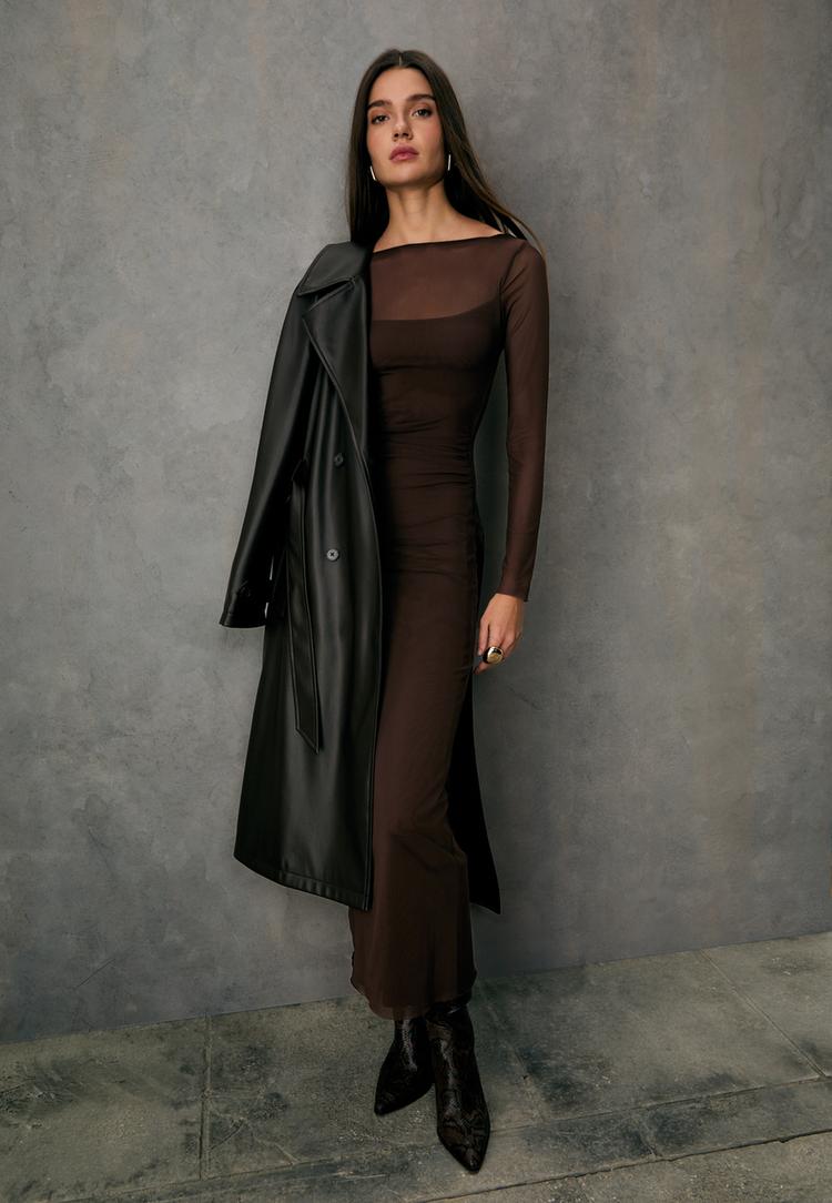 vestido midi espalda descubierta