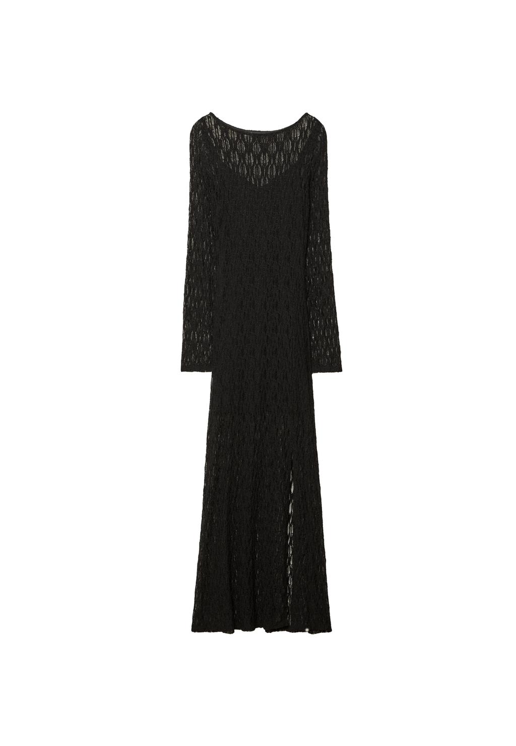 Langes Spitzenkleid