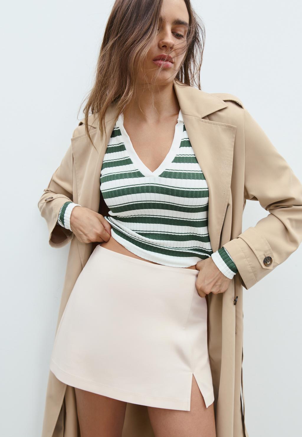 Skort with side slit